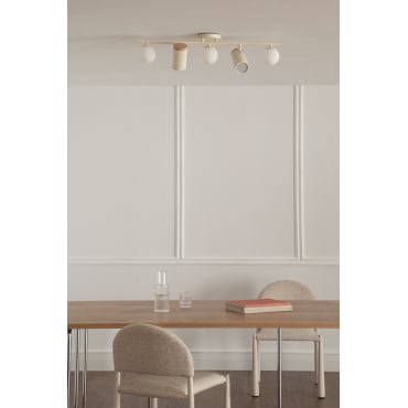 Lampe de plafond orientable avec 5 points lumineux en fer Amarante