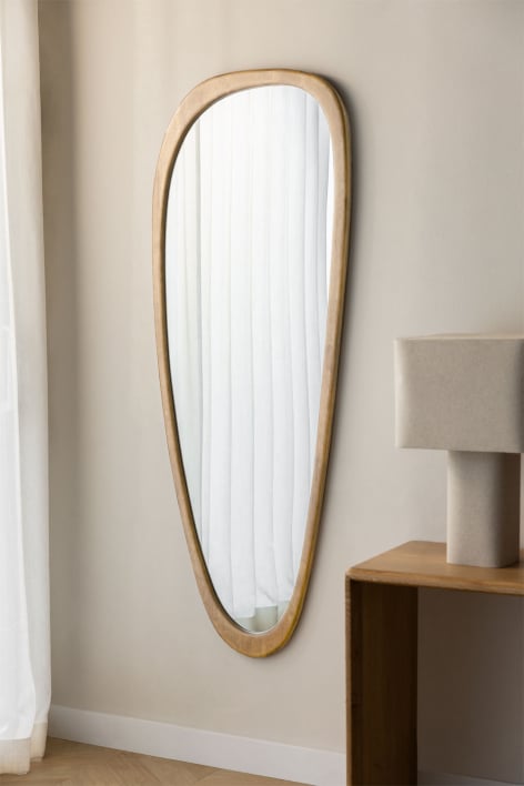 Miroir mural en bois de chêne Arbidel - Marron Chêne