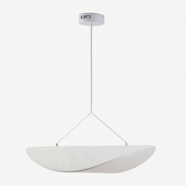 Plafonnier Led En Tissu Zelvon Blanc - Sklum