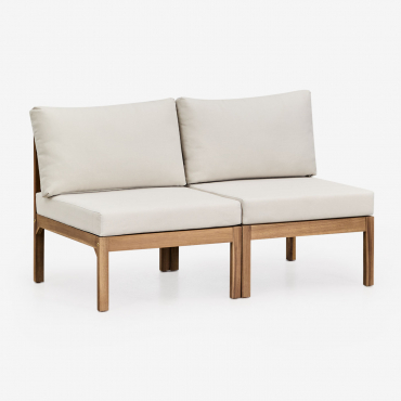 Canapé De Jardin Modulaire Branson 2 Pièces En Bois D'acacia Brun Acacia - Sklum