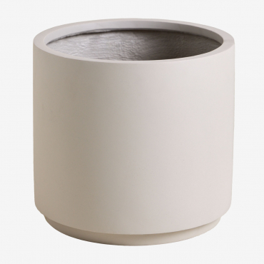 Jardinière Extérieure En Polystone Saturno Blanc & Ø45 Cm - Sklum