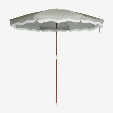 Parasol Jarko Ø230 Cm En Tissu Et Acier Vert Kaki - Sklum