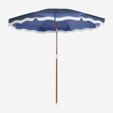 Parasol Jarko Ø230 Cm En Tissu Et Acier Bleu Marin - Sklum