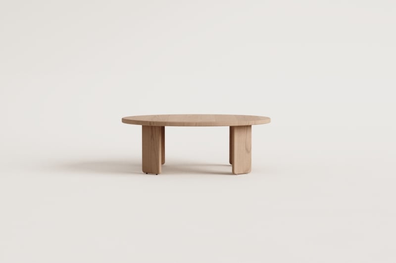 Table basse de jardin ovale 100x80 cm en bois d'acacia Uleno