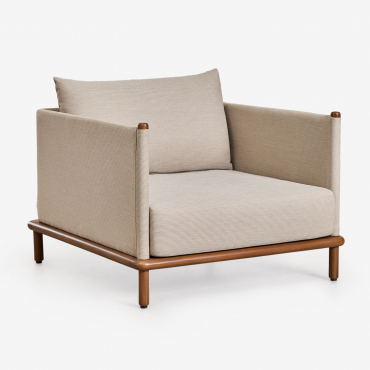 Chaise De Jardin Olivia En Bois D'acacia Beige Semoline - Sklum