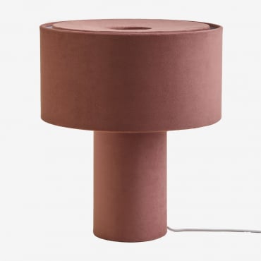 Lampe De Table Pianela Velours Rose Quartz - Sklum