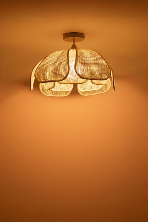 Plafonnier de plafond Ø50 cm en lin Vidson