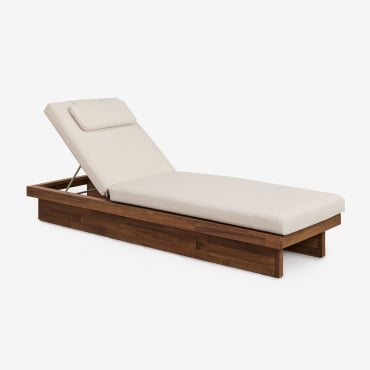 Chaise Longue Inclinable Dailin En Bois D'acacia Brun Acacia - Sklum
