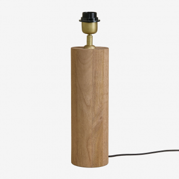 Pied De Lampe De Table ↑30 Cm En Bois De Manguier Carolina Bois De Mangue - Sklum