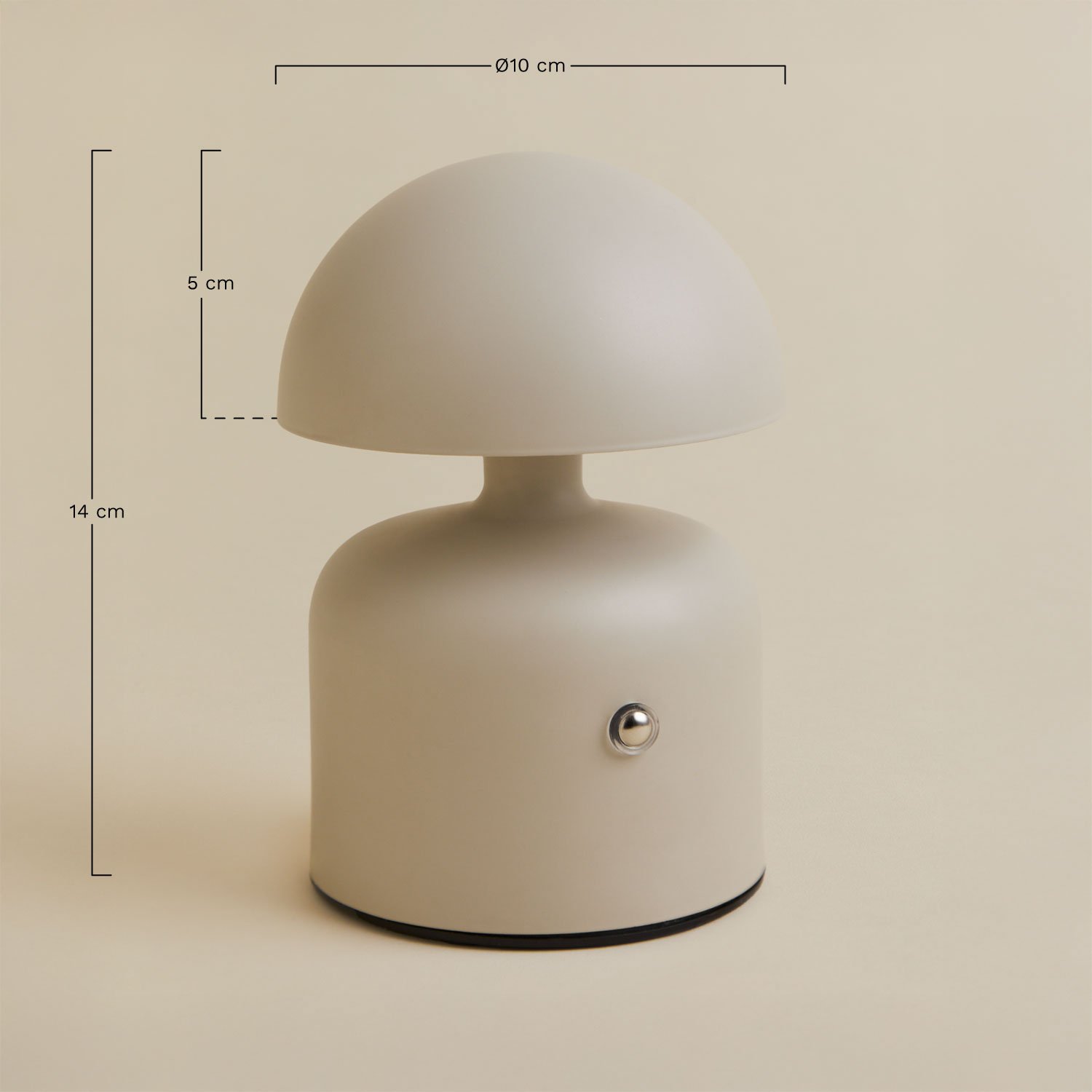 Lampe de table LED sans fil en fer Nantali, mesures