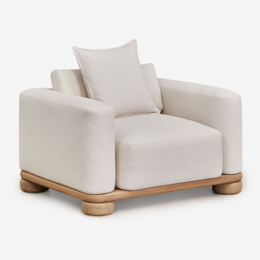 Fauteuil De Jardin En Bois D'acacia Ioanis Acacia Marron Clair - Sklum