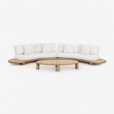 Salon De Jardin En Bois D'acacia Jerome Acacia Marron Clair - Sklum