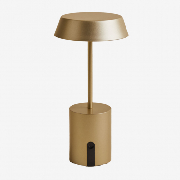 Lampe De Table Led Sans Fil Pour Extérieur Uliana Doré - Sklum