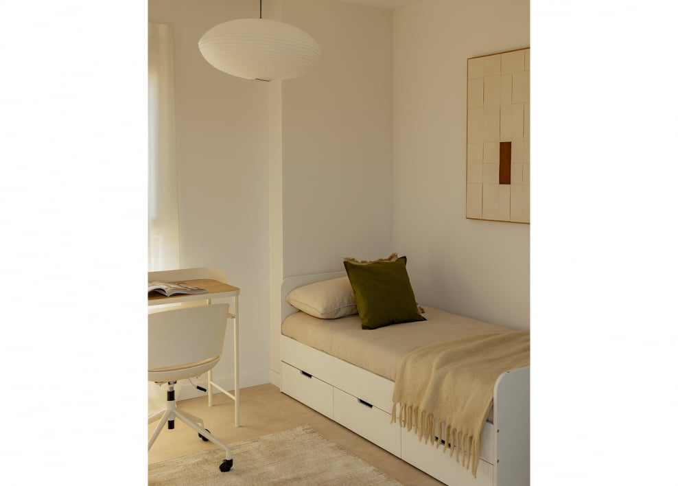 Lit pour matelas 90x190 cm avec 3 tiroirs en MDF Janete