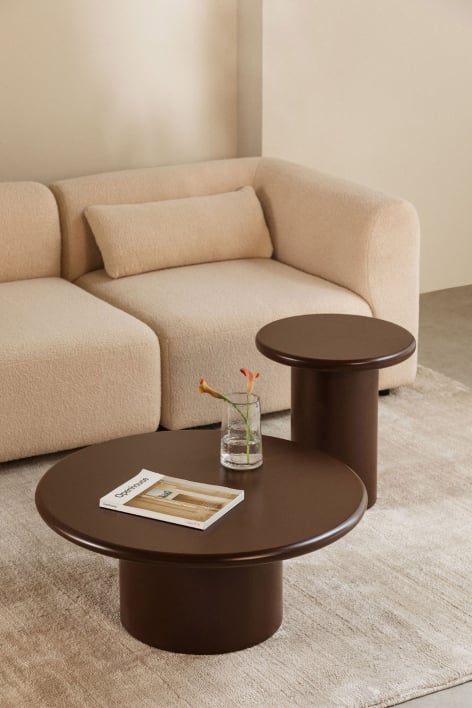 Table basse ronde Ø80 cm en MDF Rodeo