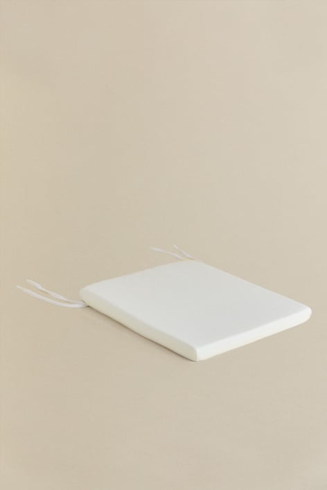 Coussin carré 40x40 cm pour chaise en polyester Elton - Blanc Gardenia