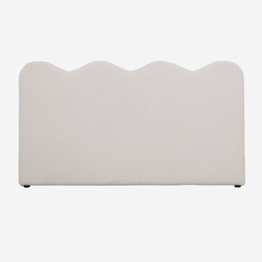 Tête De Lit En Peau De Mouton Fausto 180 Cm Chenille Blanc & 135 Cm - Sklum