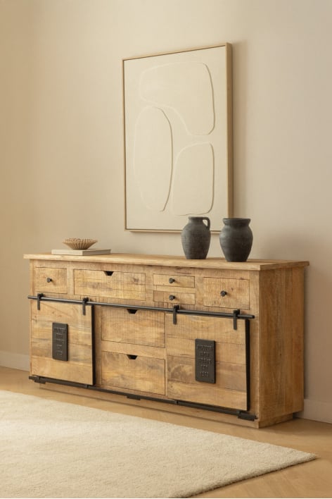 Buffet 180x40 cm en bois de manguier Uain