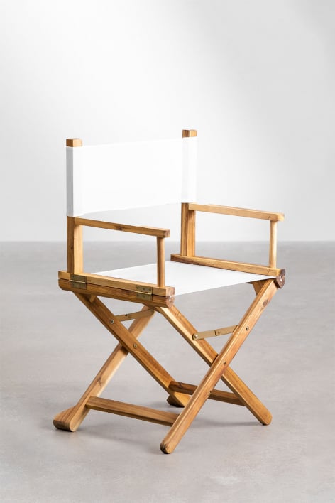 Pack de 2 chaises de réalisateur pliantes en bois d'acacia Ridley