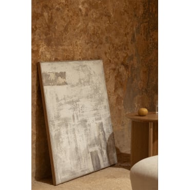 Tableau décoratif peint à la main sur lin avec relief 80x100 cm en plâtre Silvaret