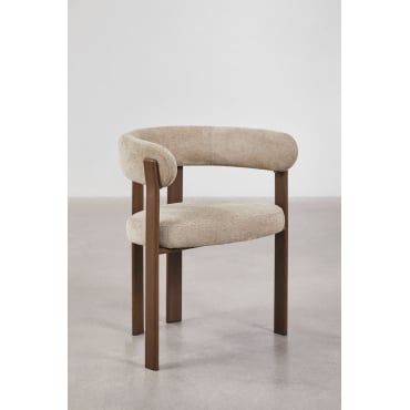 Lot de 4 chaises de salle à manger Jolie rembourrées et en fer avec accoudoirs