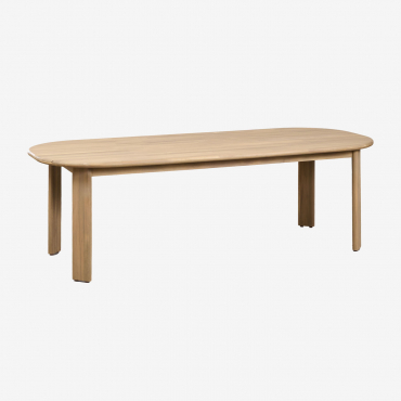Table De Jardin Rectangulaire 240x100 Cm En Bois D'acacia Uleno Acacia Marron Clair - Sklum
