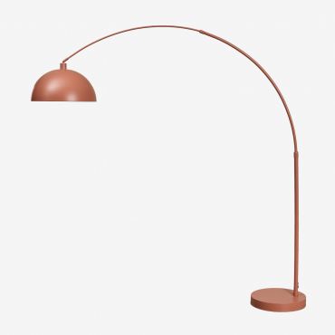Lampadaire En Fer Diala Rouge Sienna & ↑210 Cm - Sklum