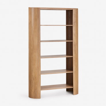 Étagère 110x190 Cm À 6 Étagères En Bois De Manguier Sidney Bois De Mangue - Sklum