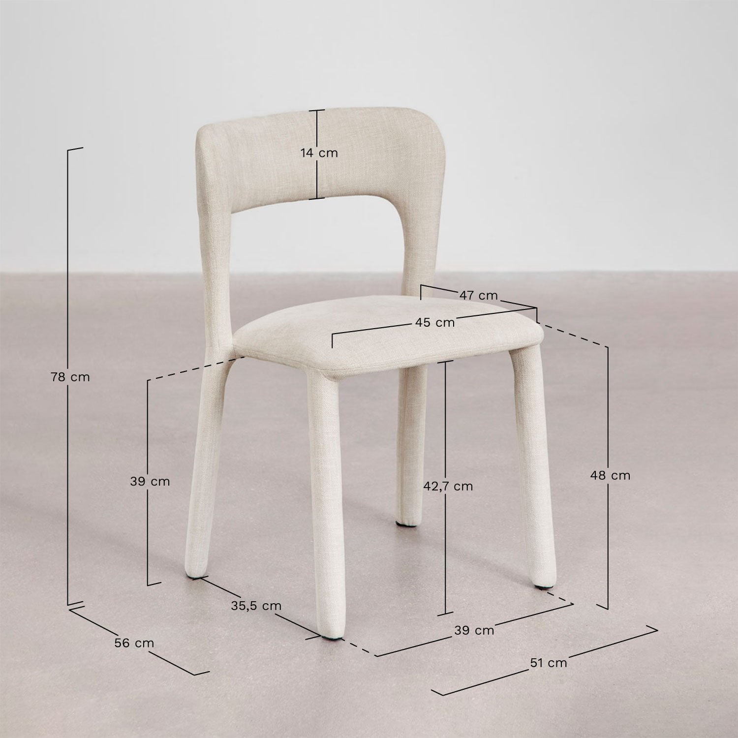 Ensemble table ovale 240x100 en bois de manguier Miller et 8 chaises de salle à manger tapissées Brusel, mesures
