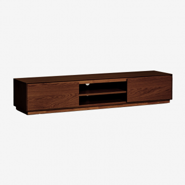 Meuble Tv 180x45 Cm En Mdf Burundi Marron Noyer Foncé - Sklum