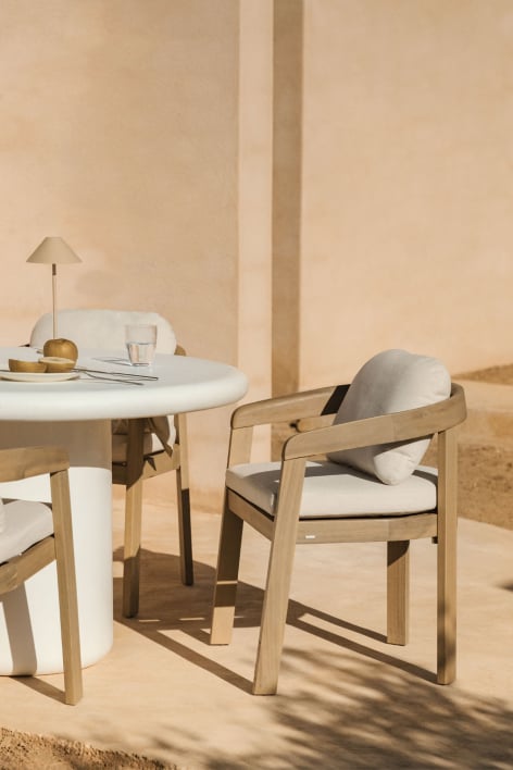 Chaise de jardin en bois d'acacia Uleno - Acacia Marron Clair