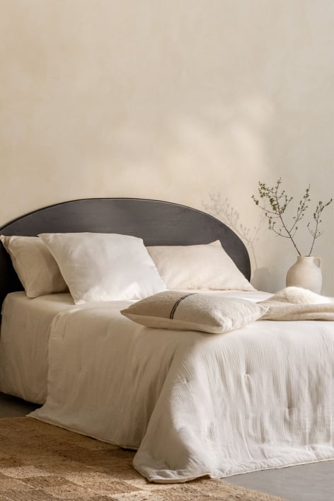 Tête de lit ↔︎180 cm en bois de manguier Agathe - Noir uni