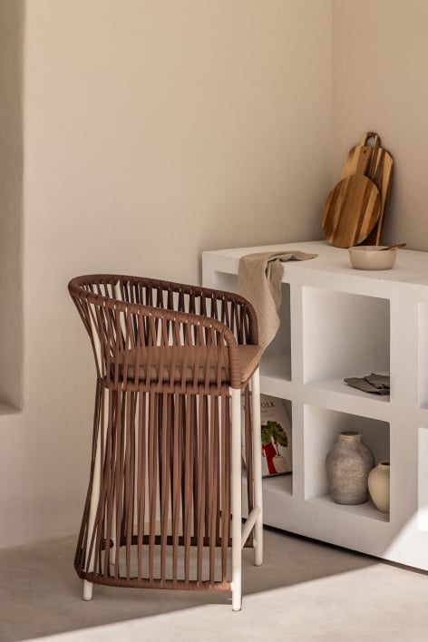 Tabouret haut de jardin Sophie - Nu brun