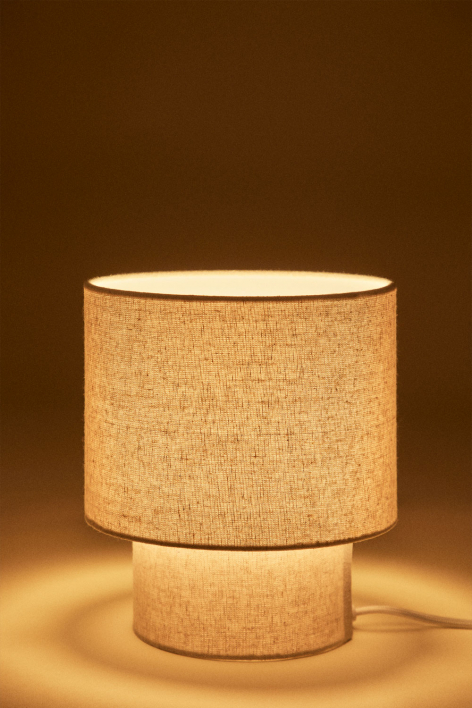 Lampe de table Gioura en lin et fer