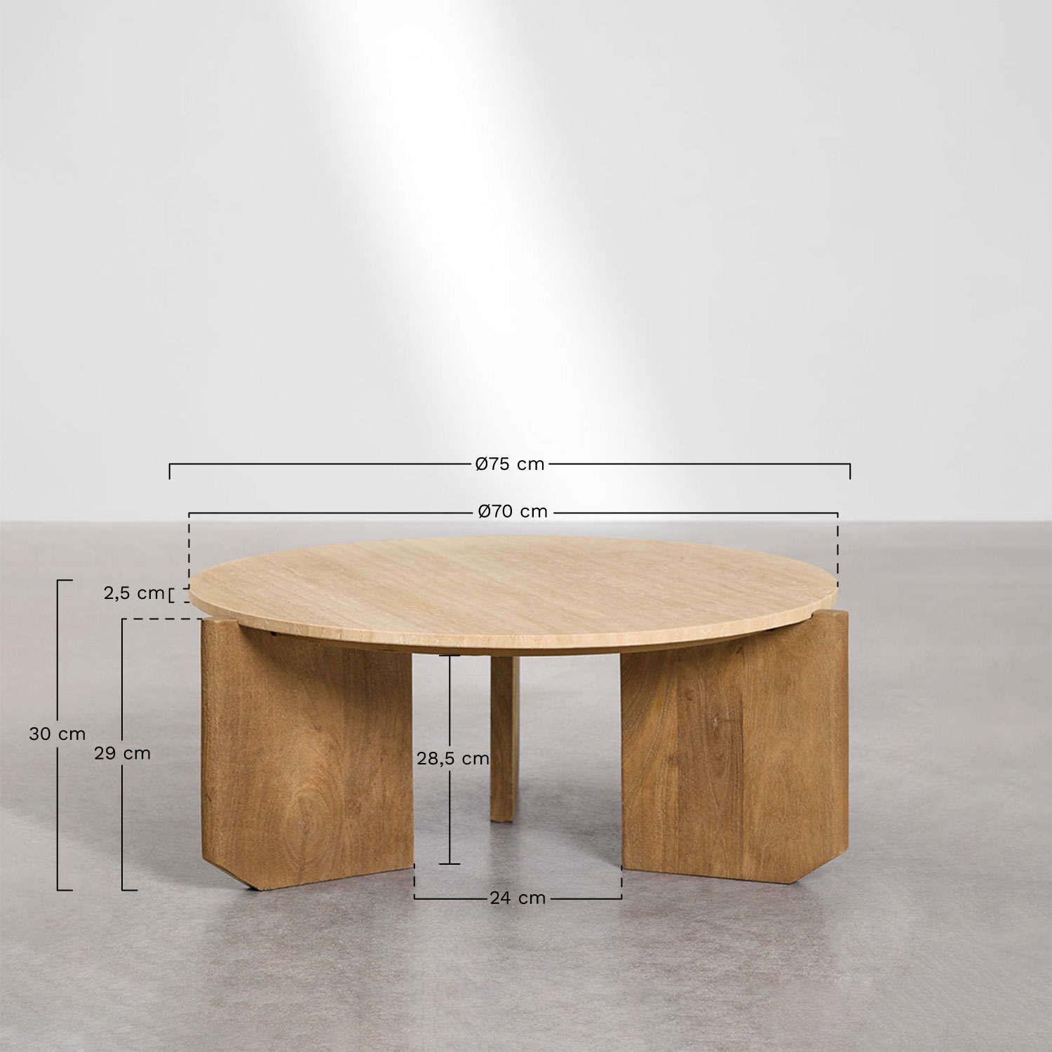 Ensemble De 2 Tables Basses Vintage En Bois Massif Benoit