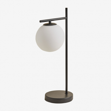 Lampe De Table En Métal Et Verre Par Alligier Design Noir - Sklum