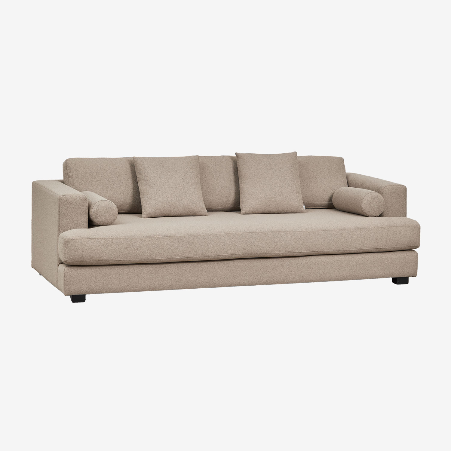 Canapé Neftis Sklum : tissu bouclé soigné, mais un seul coloris disponible