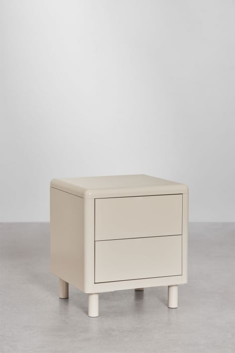 Pack de 2 tables de chevet rectangulaires 45x40 cm en acier Michigan