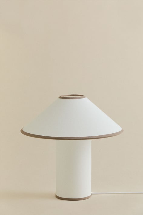 Lampe de table en lin Liduina ↑35 cm