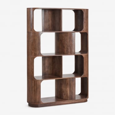 Étagère 120x170 Cm En Bois Diepe Poignée En Bois Foncé - Sklum