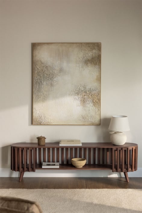 Meuble TV 180x35 cm en bois d'acacia Dragor