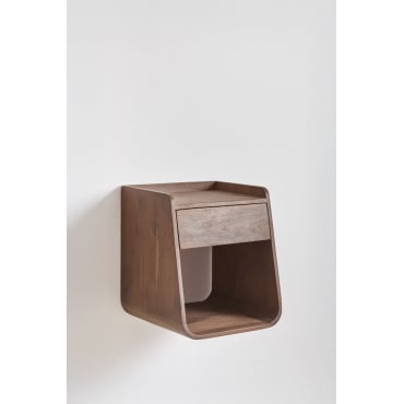 Lot de 2 tables de chevet 35x35 cm en bois d'acacia Berigem