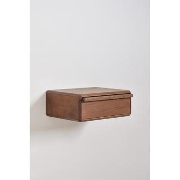 Lot de 2 tables de chevet flottantes 40x30 cm en bois d'acacia Nordilan