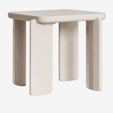 Table D'appoint Carrée 50x50 Cm En Mdf Genève Tapioca Beige - Sklum