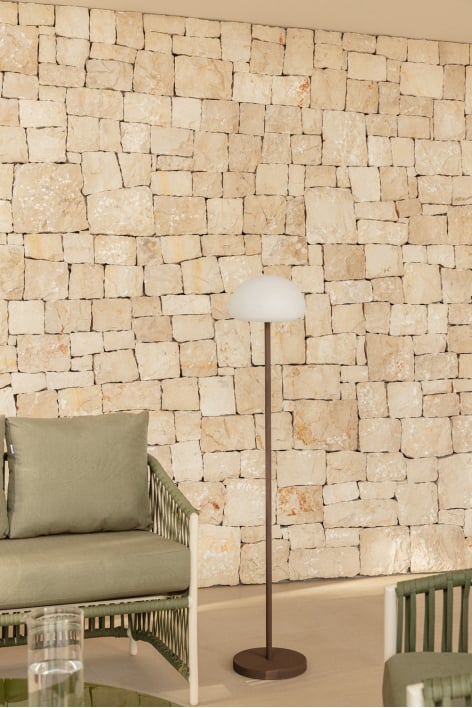 Lampadaire d'extérieur LED sans fil en fer Zeliro