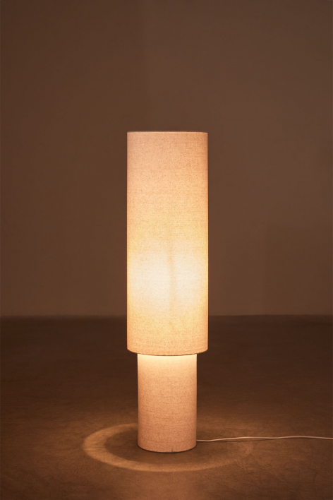 Lampadaire en lin et fer Gioura