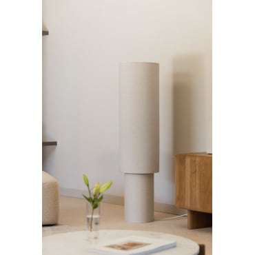 Lampadaire Gioura en lin et fer