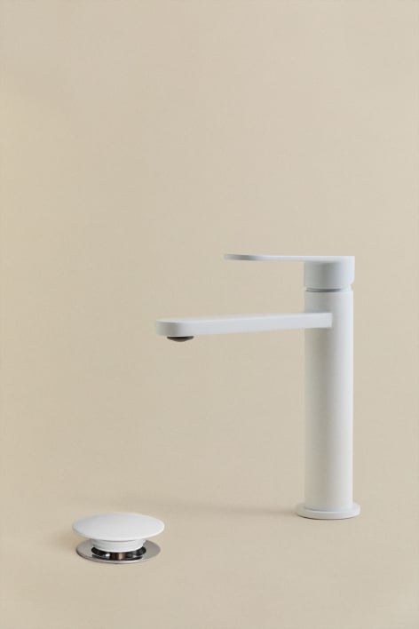 Ensemble de robinet de lavabo en laiton Alameda et robinet de vidange de lavabo Click-Clack en acier inoxydable et laiton Orveta