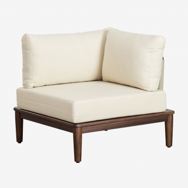Module De Canapé D'angle Giulia En Bois D'acacia Brun Acacia Foncé - Sklum