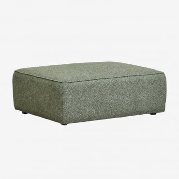 Pouf Rembourré Cardea Bouclé Vert Sauge - Sklum